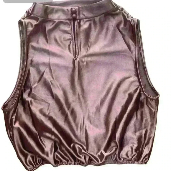 Silk satin maxi skirt set size S color brown, measurements in the pictures - Picture 2 of 7